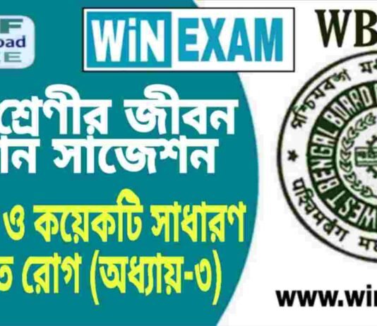 দশম শ্রেণীর জীবন বিজ্ঞান – বংশগতি ও কয়েকটি সাধারণ জিনগত রোগ (অধ্যায়-৩) সাজেশন | WBBSE Class 10th Life Science Suggestion PDF দশম শ্রেণীর জীবন বিজ্ঞান - বংশগতি ও কয়েকটি সাধারণ জিনগত রোগ (অধ্যায়-৩) সাজেশন | WBBSE Class 10th Life Science Suggestion PDF