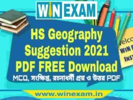 HS Geography Suggestion 2021 PDF FREE Download HS Geography Suggestion 2021 PDF FREE Download