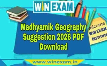 মাধ্যমিক ভূগোল সাজেশন ২০২৬ | Madhyamik Geography Suggestion 2026 PDF Download মাধ্যমিক ভূগোল সাজেশন ২০২৬ | Madhyamik Geography Suggestion 2026 PDF Download